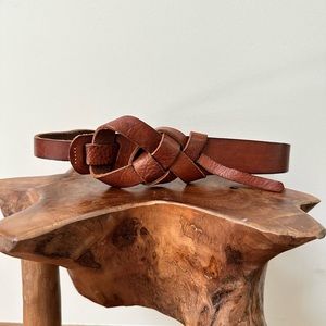 Genuine leather belt snap tie Ann Taylor Loft size S